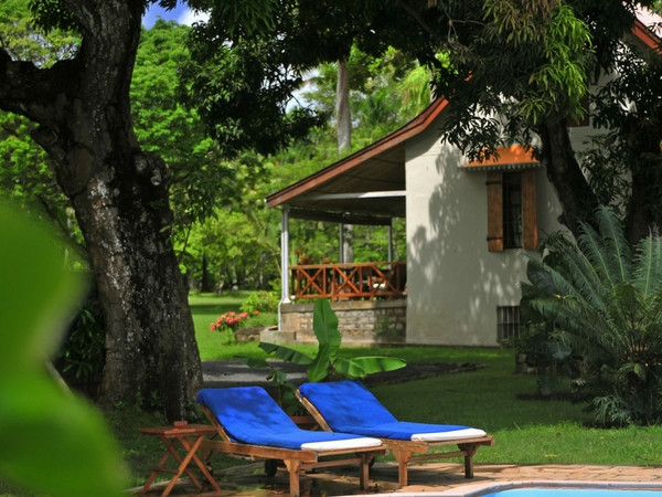 Private swimming pool at L'Auberge de Saint-Aubain